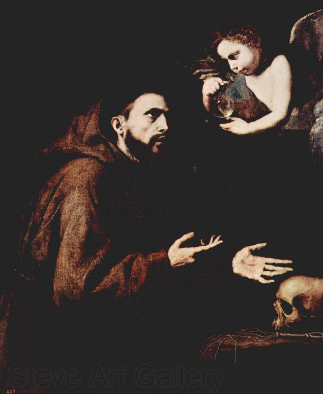 Jose de Ribera Der Hl Franz von Assisi und der Engel mit der Wasserflasche Norge oil painting art